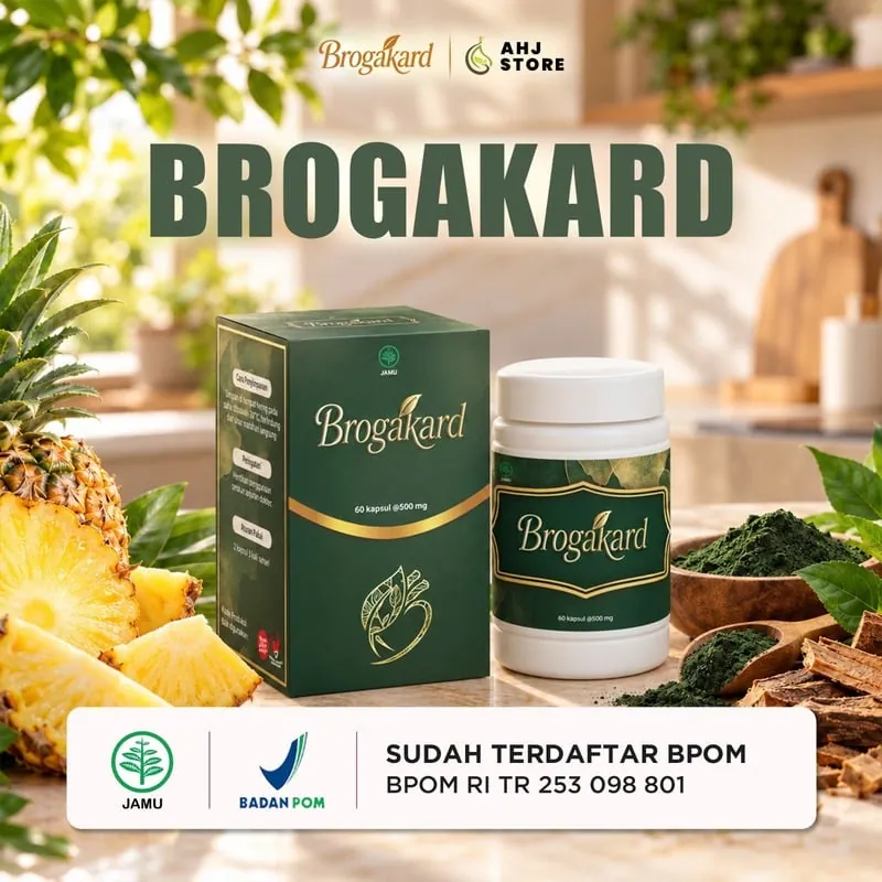 Kemasan Brogakard – alami, terukur, berbasis ilmiah. Sudah terdaftar BPOM RI TR 253 098 801
